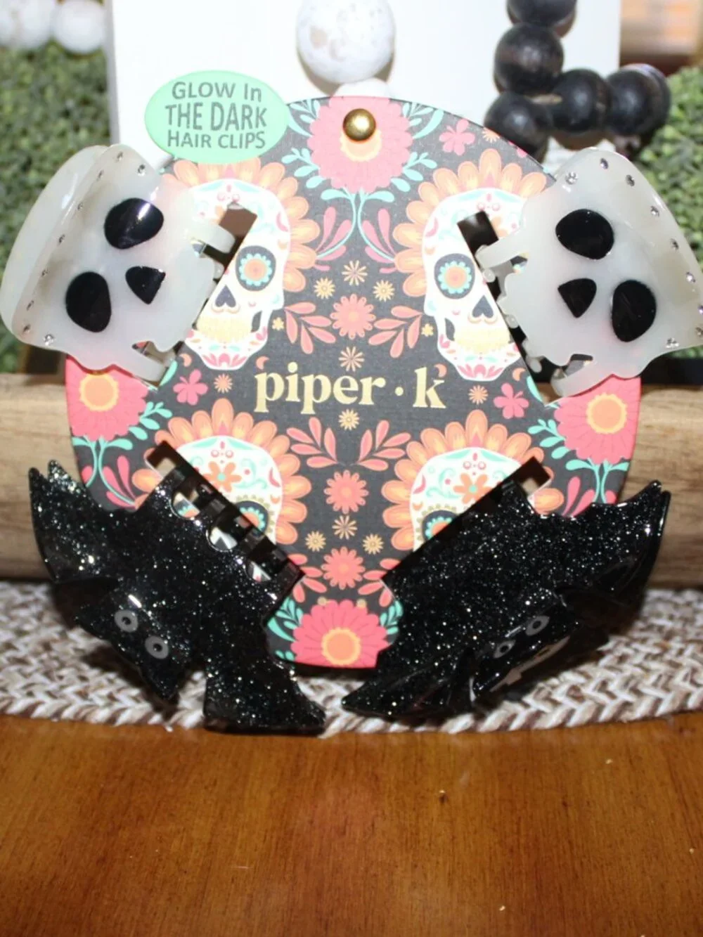 NWT Piper -K Glow in the Dark Halloween Hair clips FUN!!